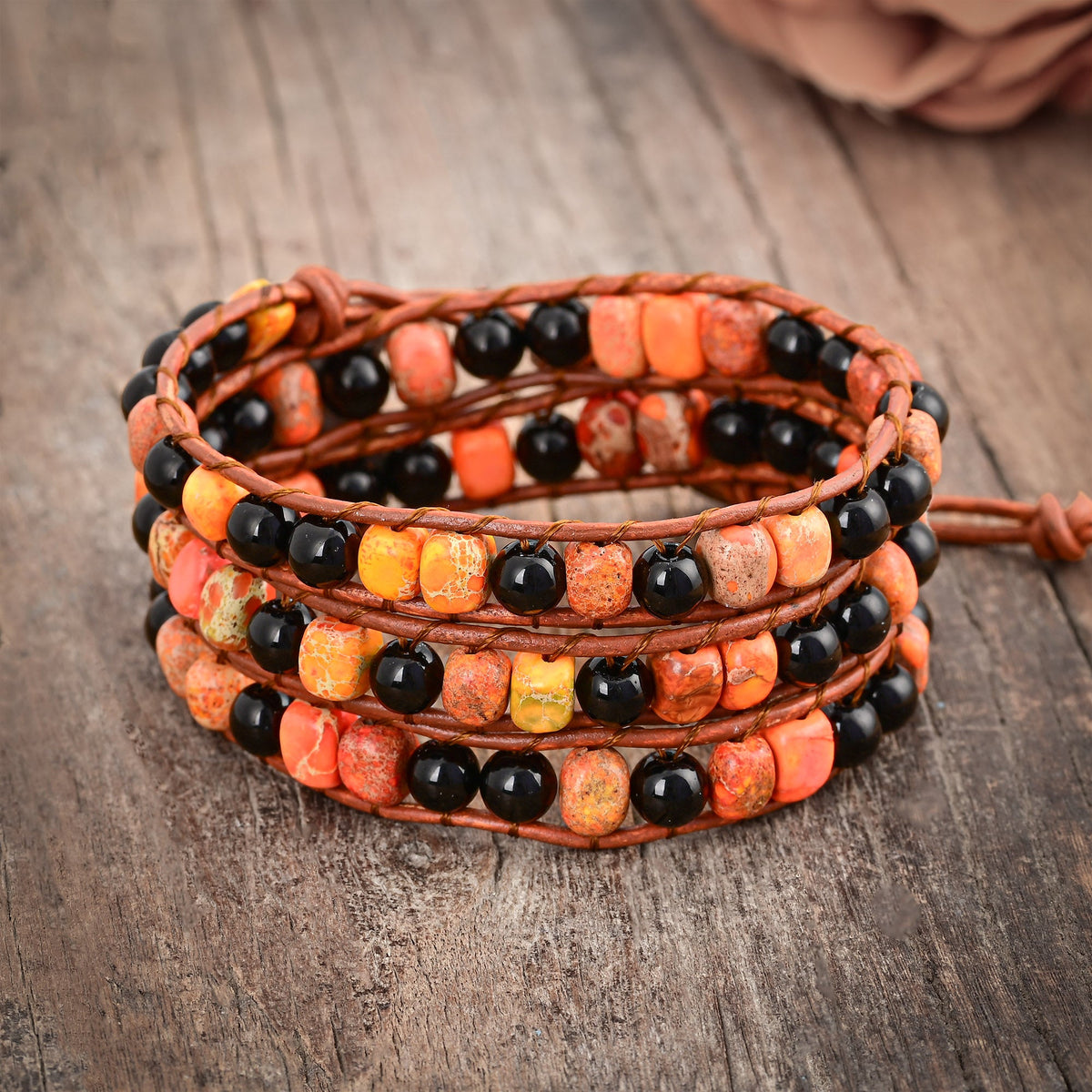 Bracelet en agate effrayante