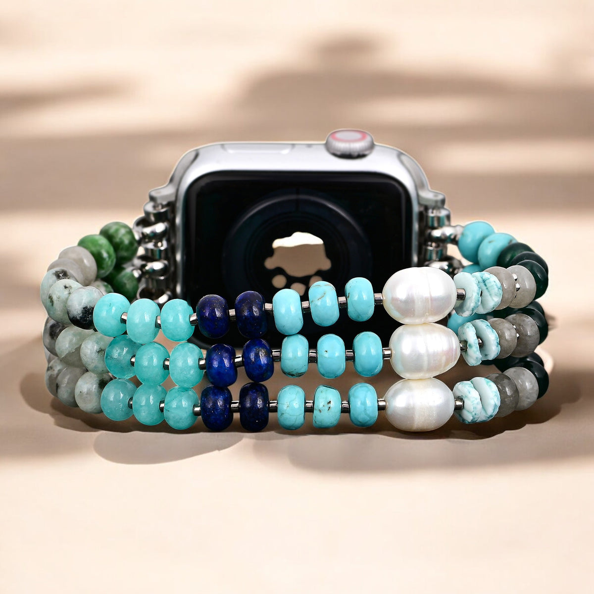 Ocean Breeze Stone Stretch Apple Watch Armband