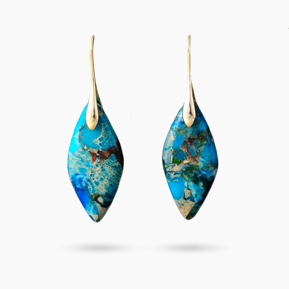 Cerulean Sands verlässt Jasper-Ohrringe