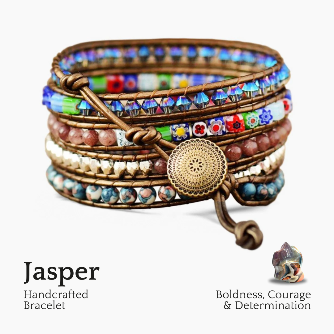Bracelet enveloppant de protection fleur impériale