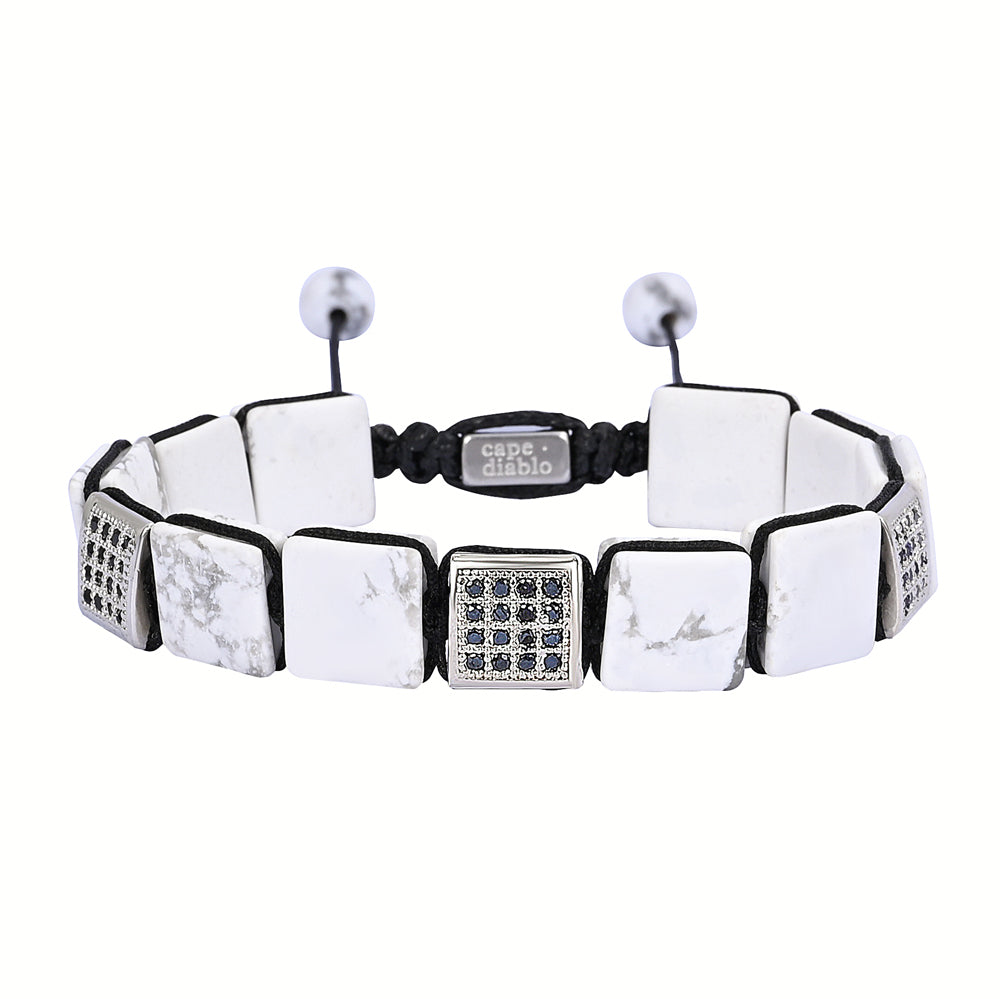 Bracelet blanc turquoise pour homme