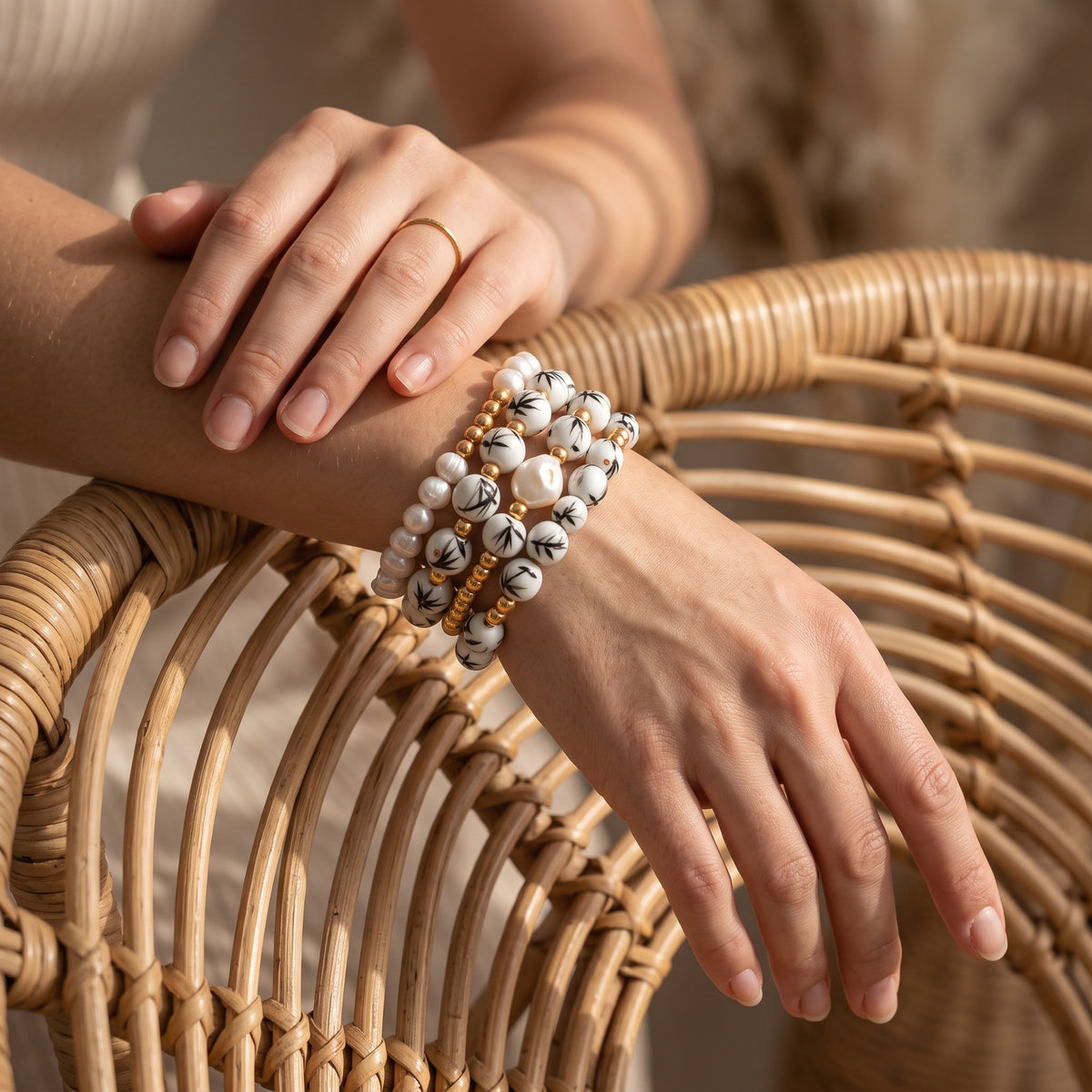 Porcelain Garden Bamboo Mist Armbandset