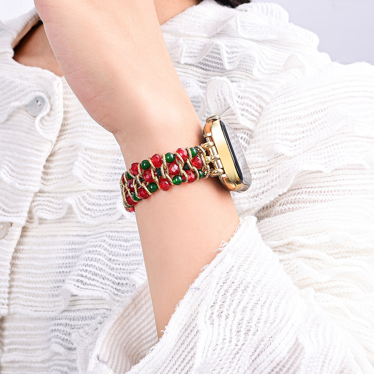 Bracelet extensible Apple Watch avec charme de Noël