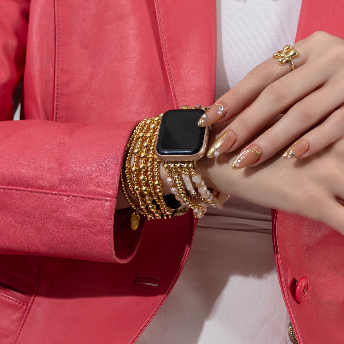 Pearly Rosette Stretch Apple Watch Armband