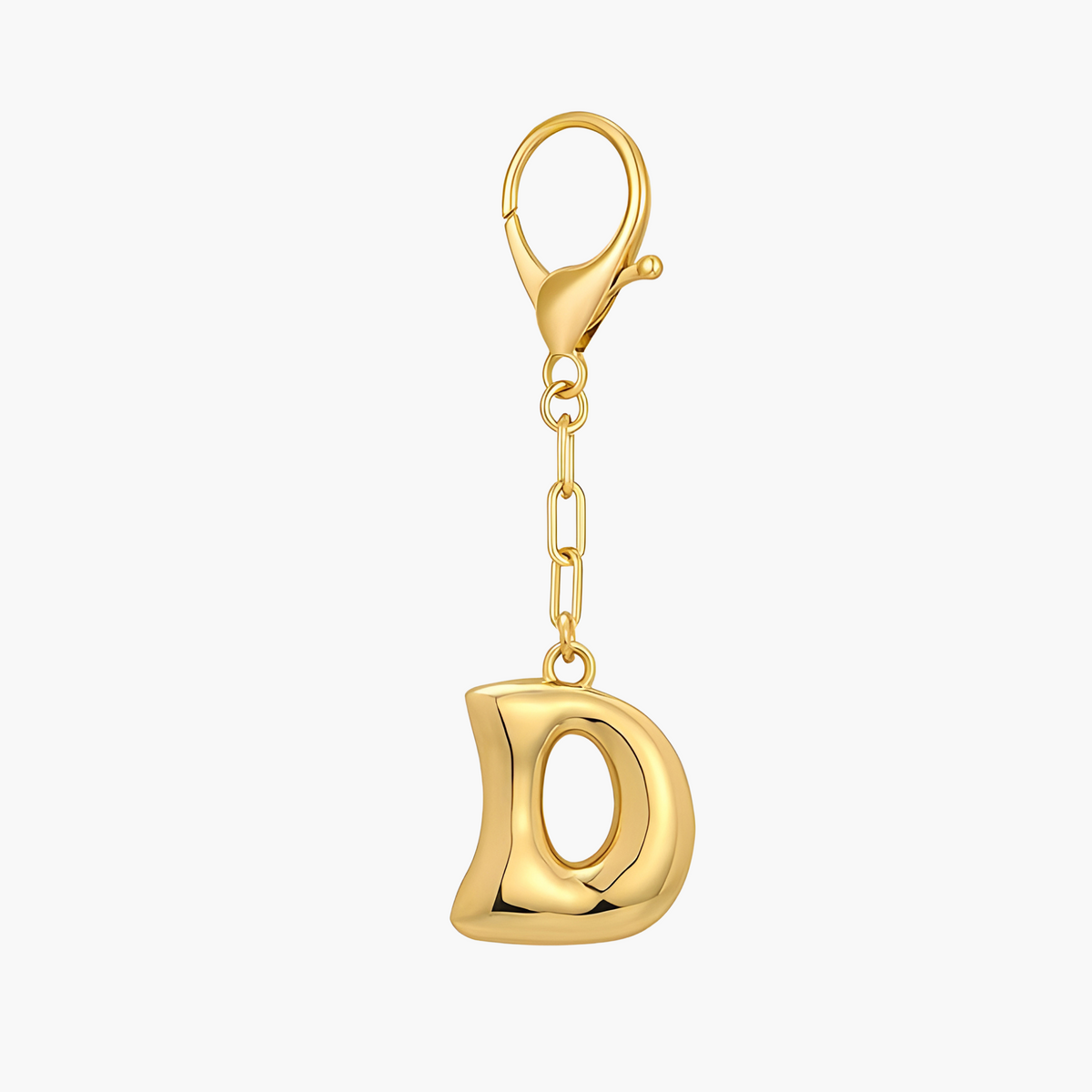 Schlüsselanhänger mit Initial-Buchstaben in Blasenoptik & Taschenanhänger