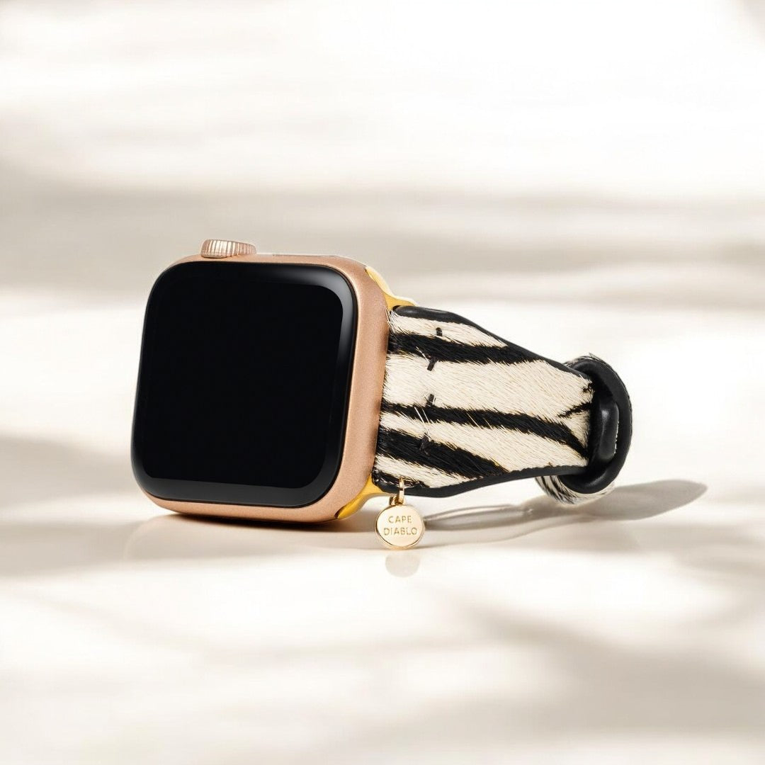 Zebra Luxe Leder Apple Watch Armband