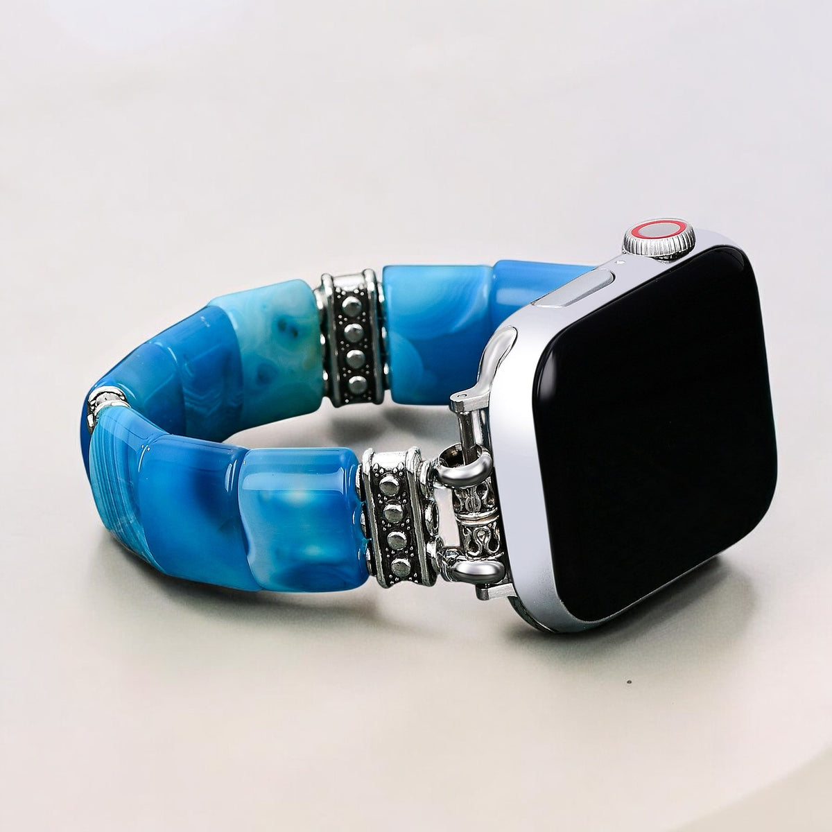 Serene Abyss Achat Stretch Apple Watch Armband