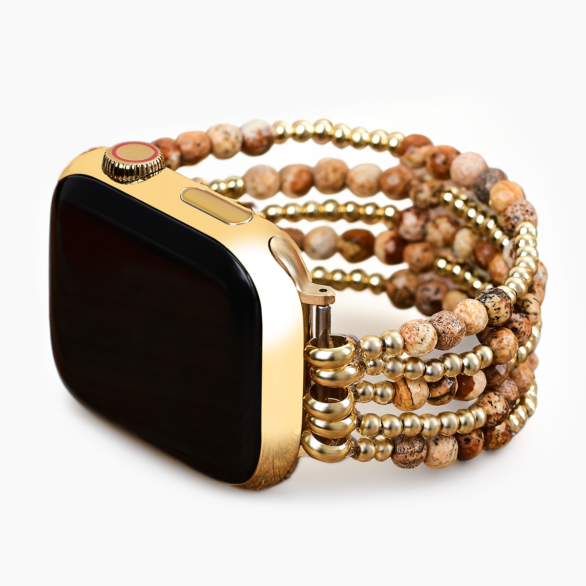Golden Earth Jasper Stretch Apple Watch Armband