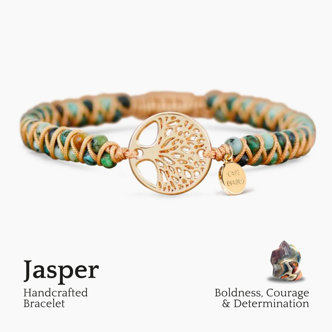 Lebensbaum Armband aus afrikanischem Jaspis