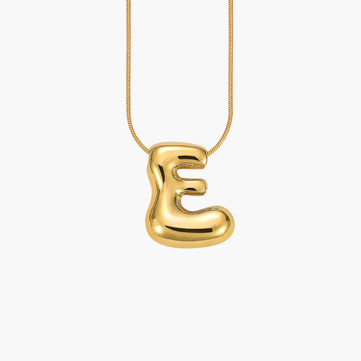 Collier initial lettre bulle éclat doré