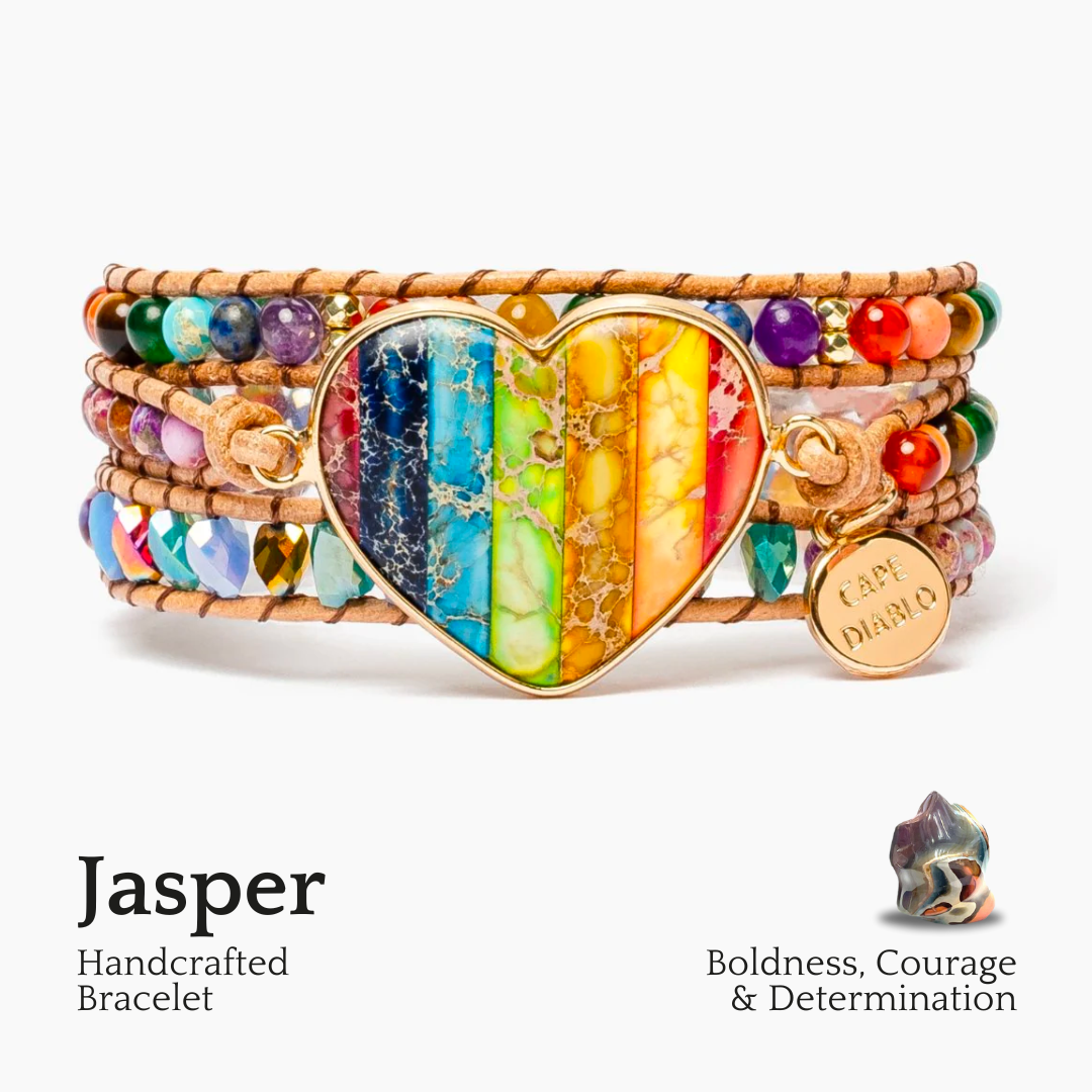 Bracelet Enveloppant Arc-en-ciel Chakra Amour
