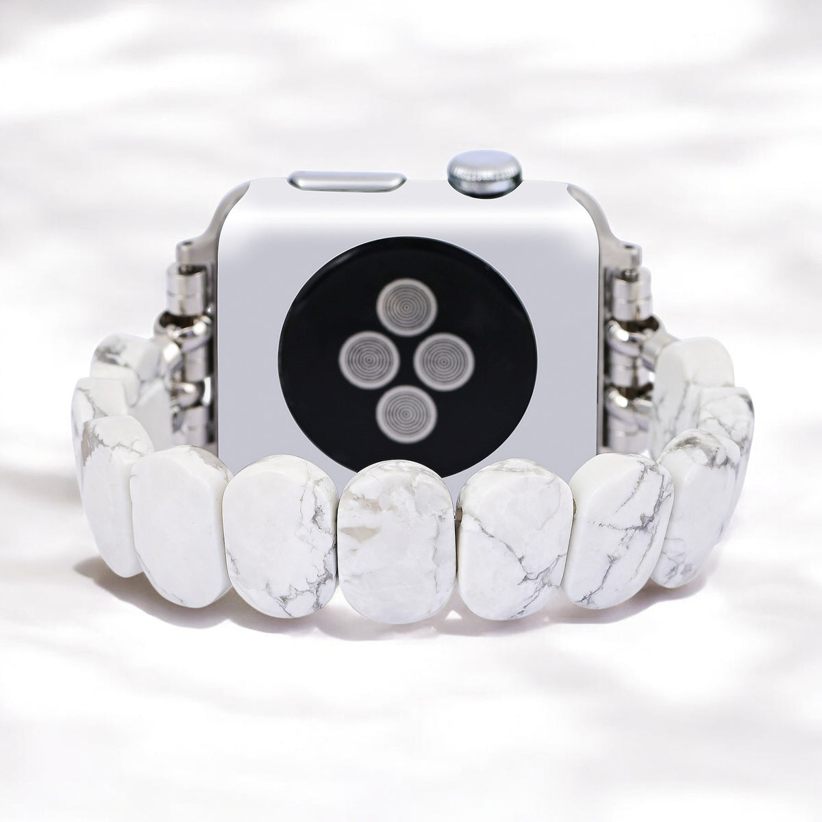 Verspieltes Howlite Stretch Apple Watch Armband