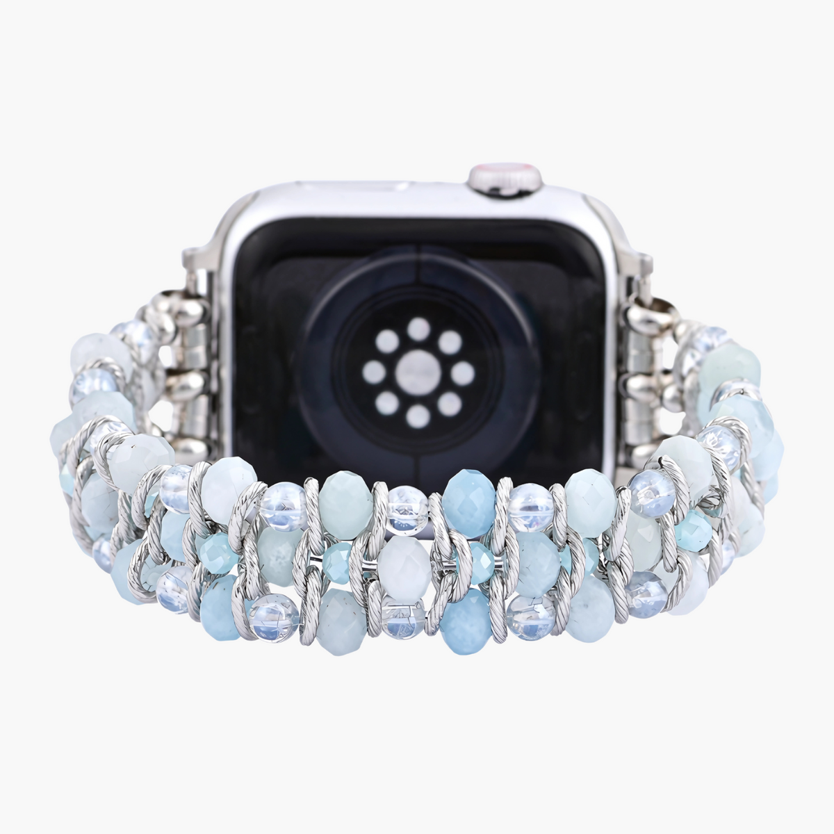 Aquamarin Saphir Geflochtenes Apple Watch Armband