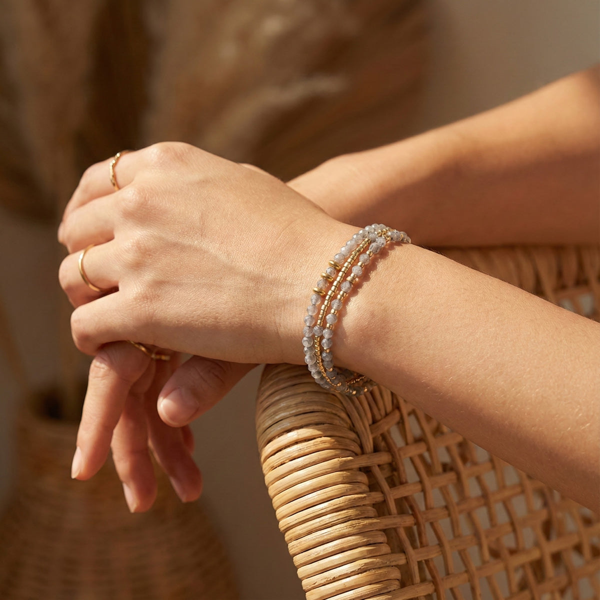 Smoky Moon Multi-Style Armband/Halskette