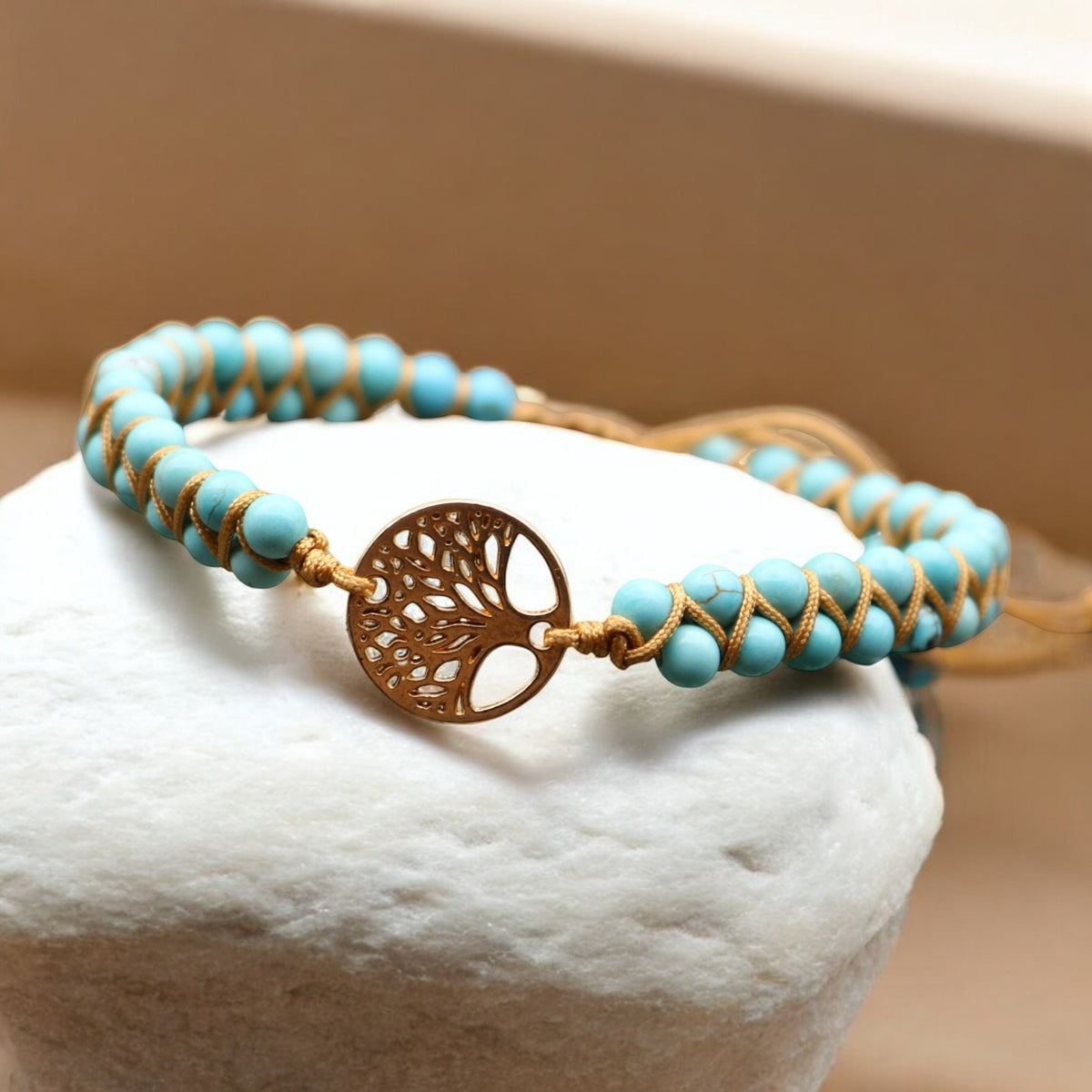 Lebensbaum Türkis Armband