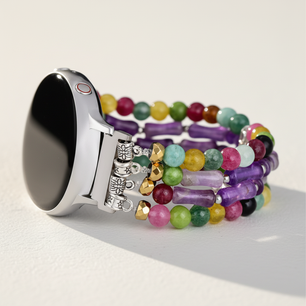 Mosaik Amethyst Samsung Galaxy Stretch Uhrenarmband