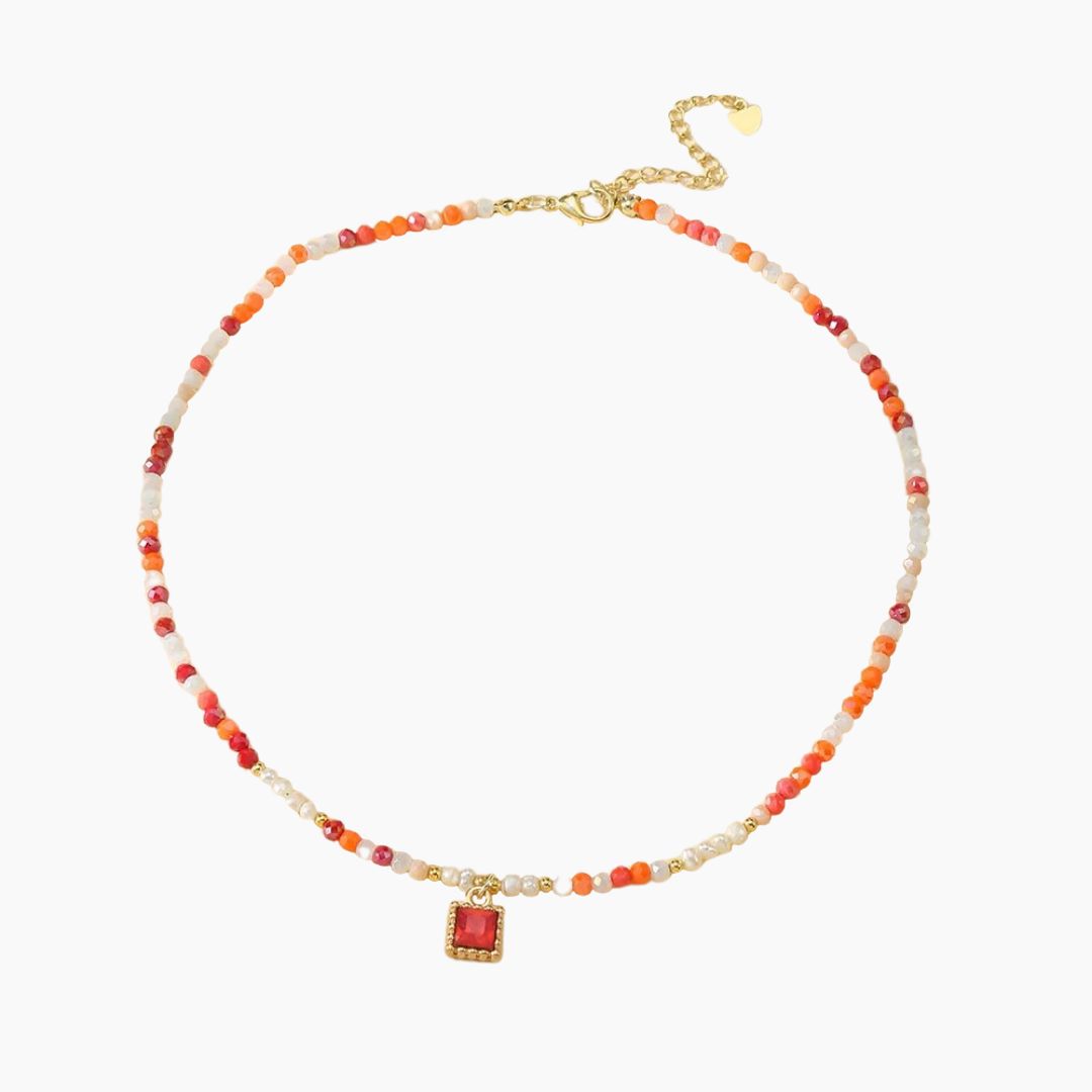 Scarlet Sunrise Kristallhalsband mit Choker