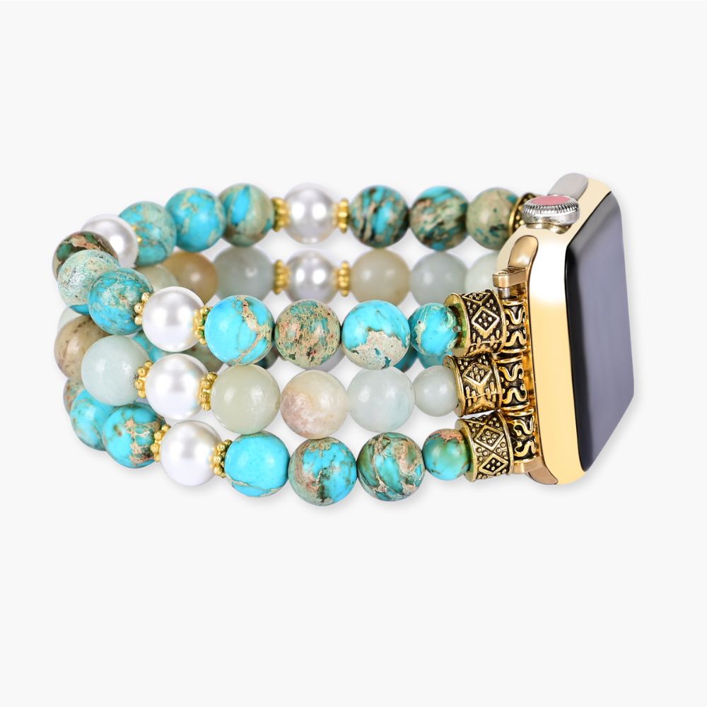 Ocean Breeze Jasper Stretch Uhrenarmband