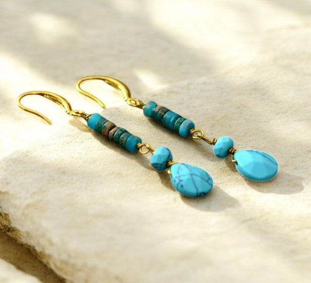 Boucles d'oreilles Océan Bleu