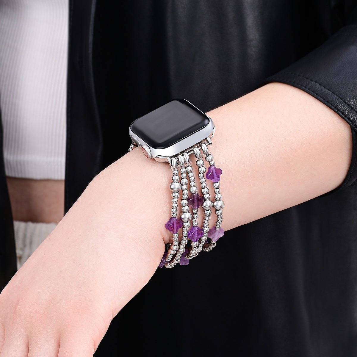 Celestial Charm Cross Stretch Apple Watch Armband