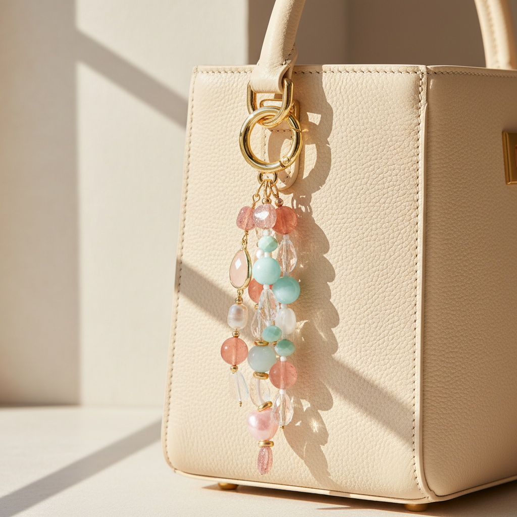 Rosenquarz Harmonie Taschenanhänger