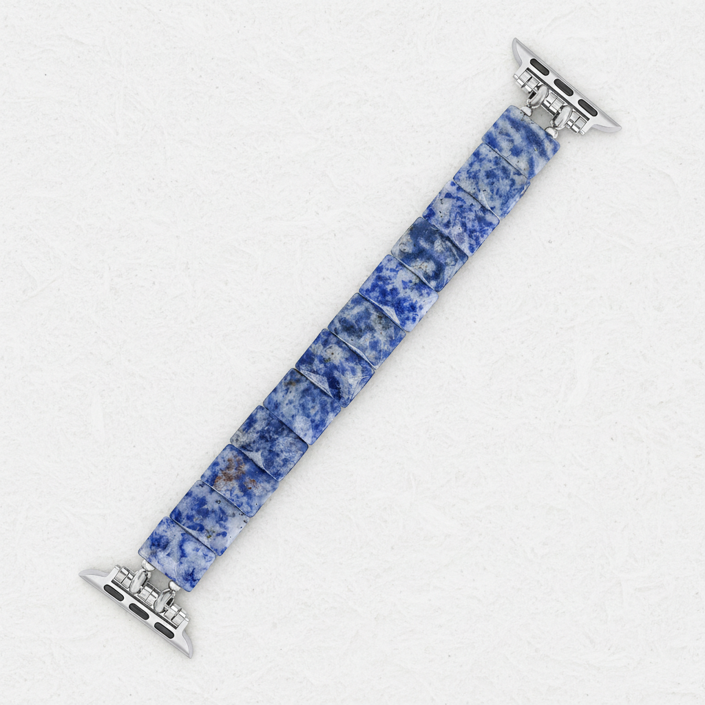 Blauer Horizont Sodalith Dehnbares Apple Watch Armband