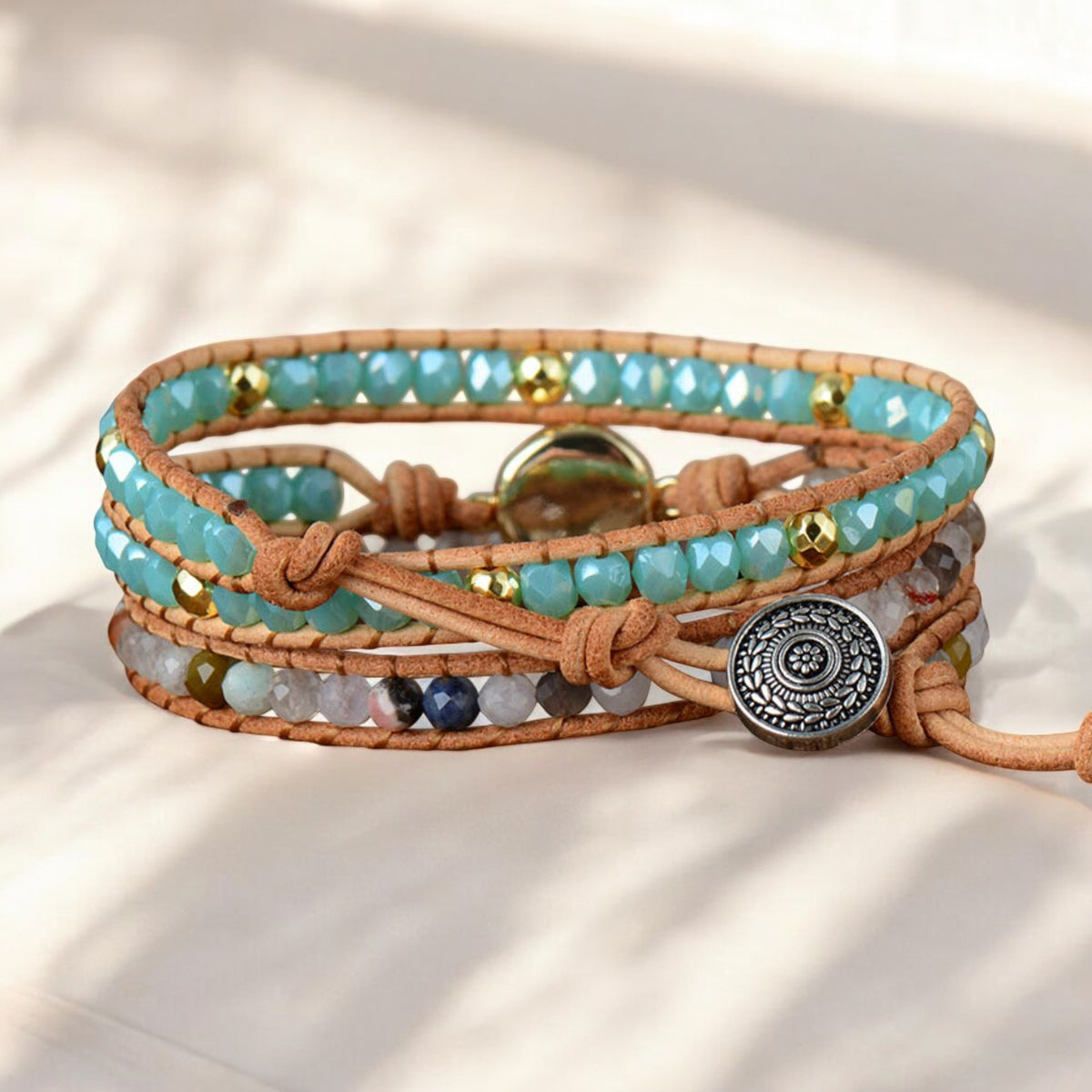 Heilender Opal Schutzwickel-Armband