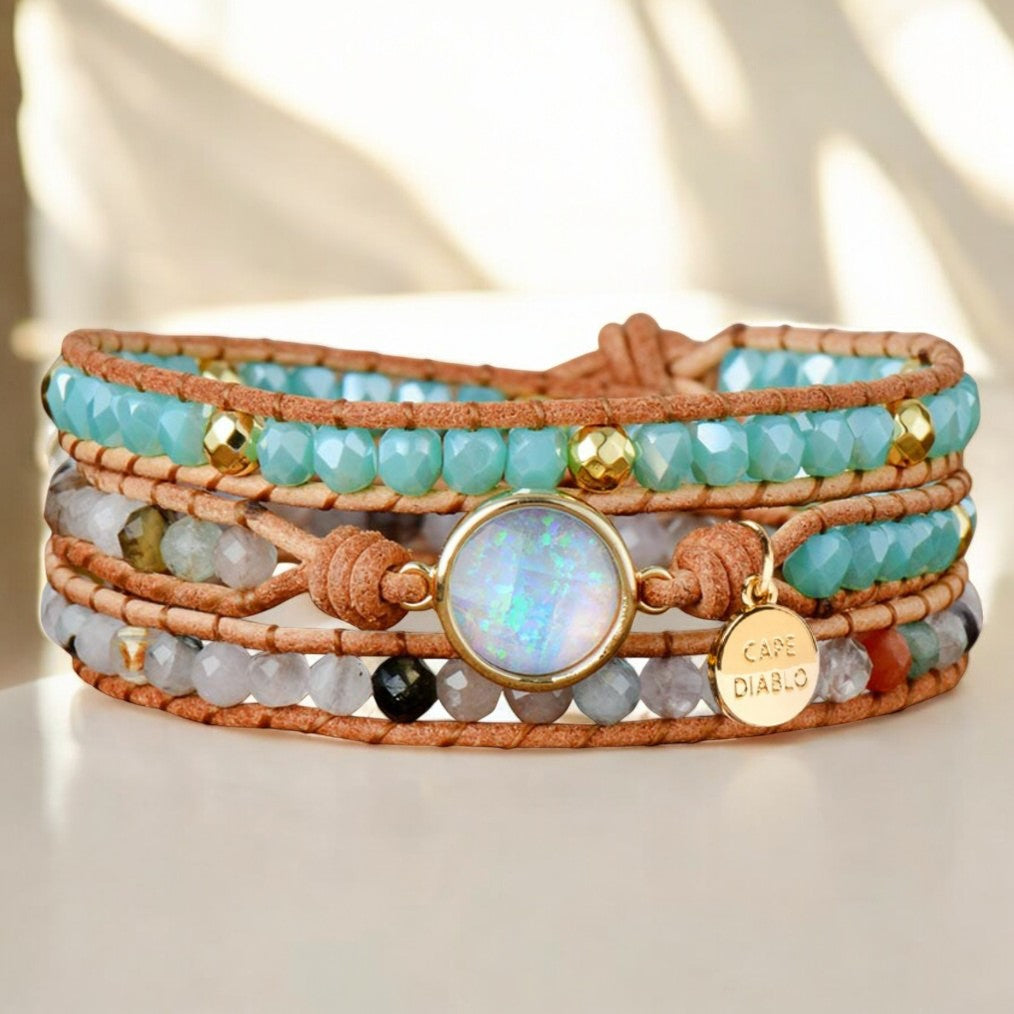 Heilender Opal Schutzwickel-Armband