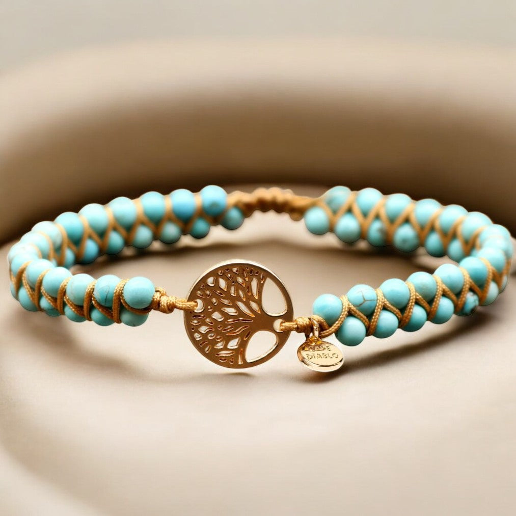 Lebensbaum Türkis Armband