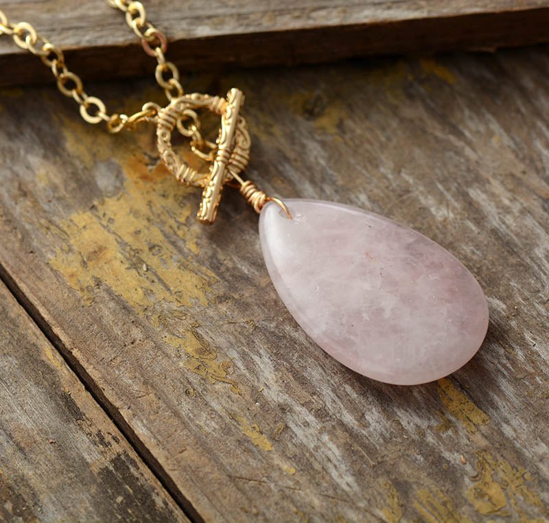Classic Rose Quartz Necklace - Cape Diablo