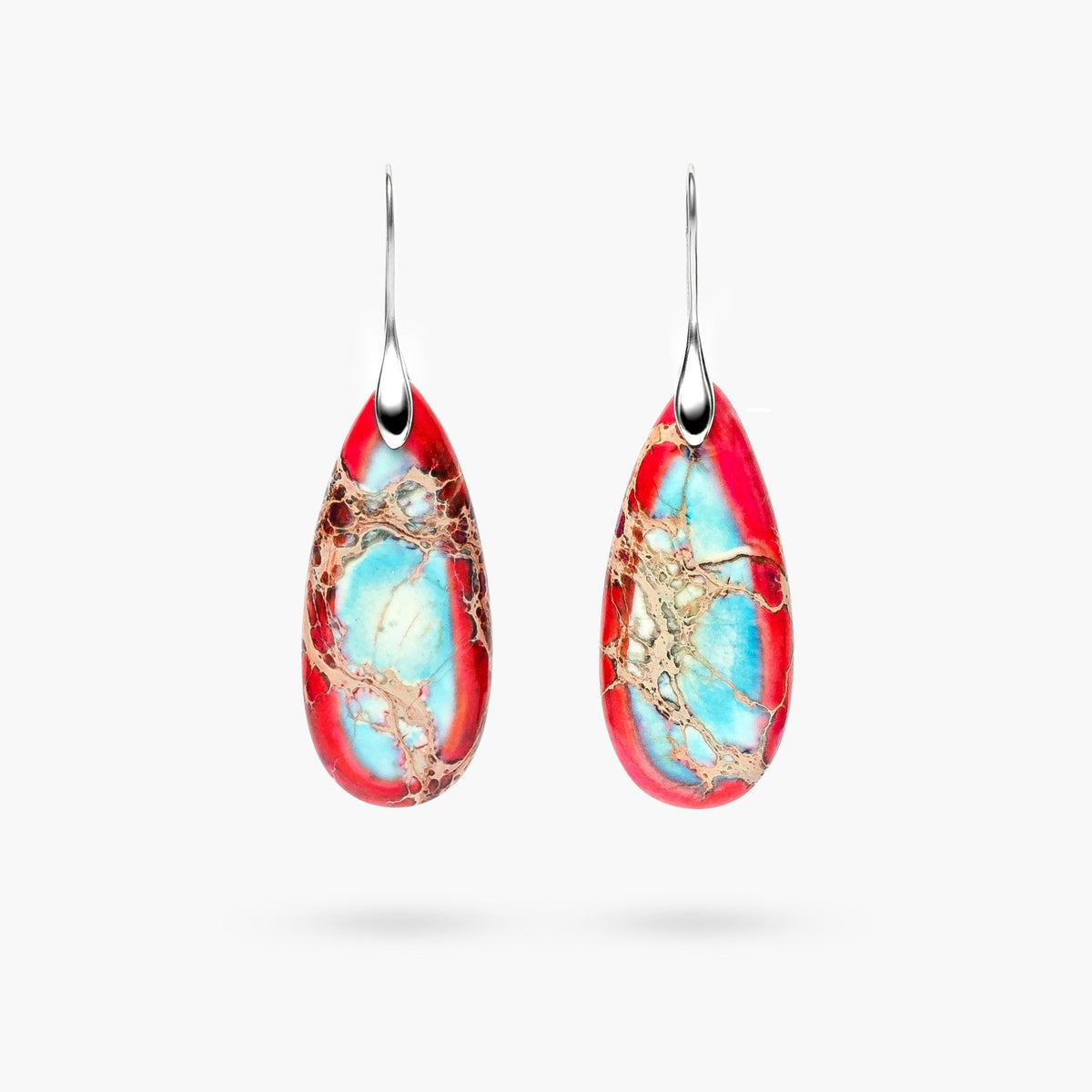 Imperial Jasper Teardrop Earrings - Cape Diablo