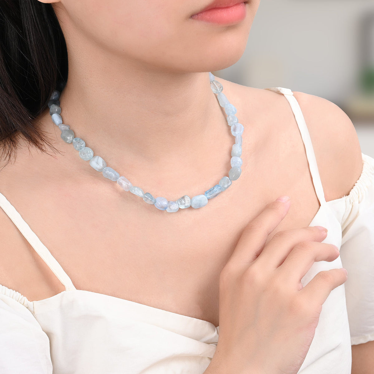 Serenity Aquamarin Halskette