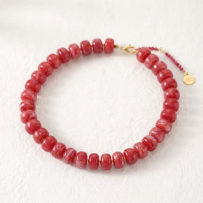 Collier imposant à fleurs de rubis