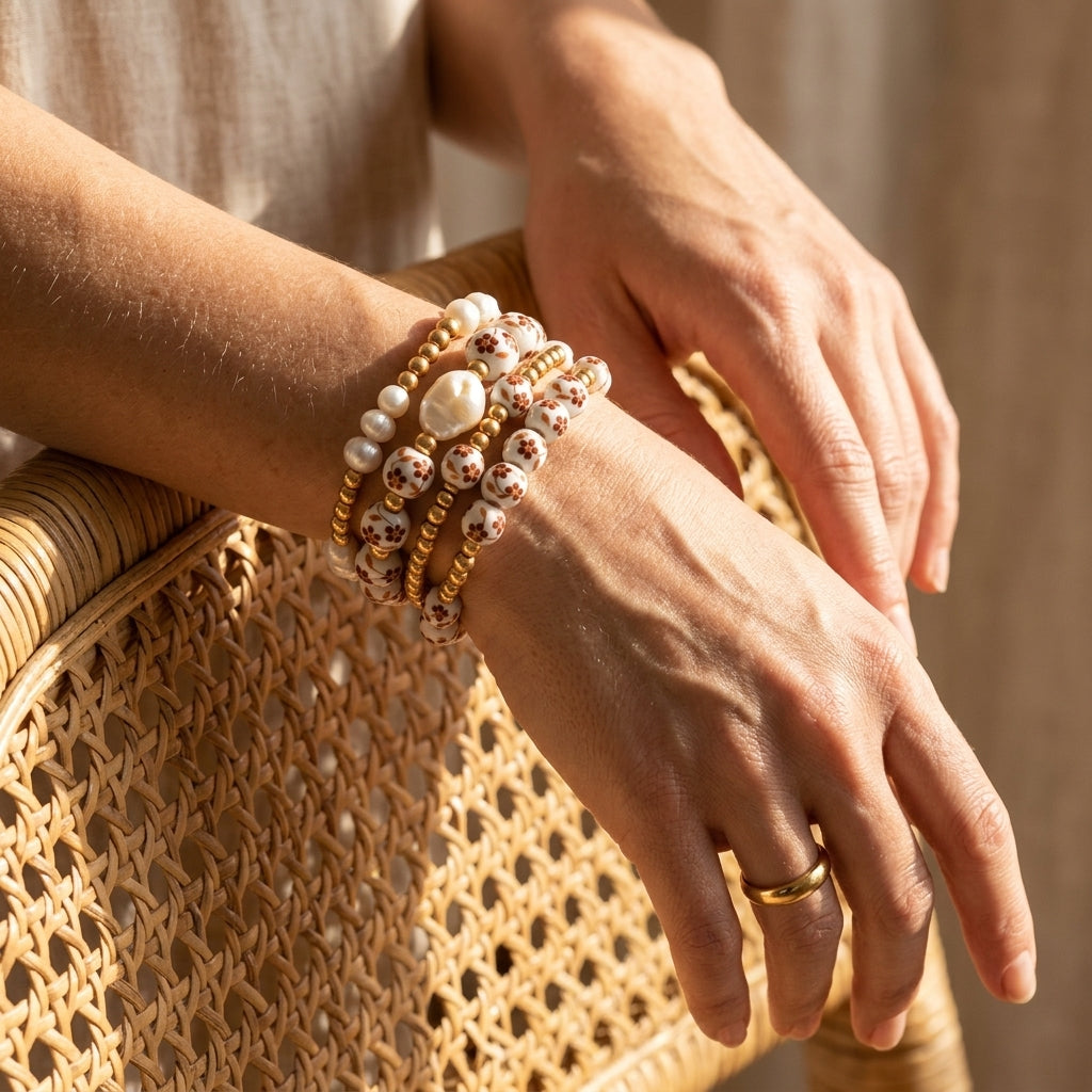Ensemble de bracelets Porcelain Garden Autumn Blossom