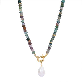 Collier pendentif perle d'agate