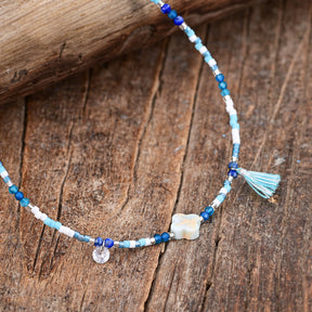 Bracelet de cheville Lapis Océan Breeze