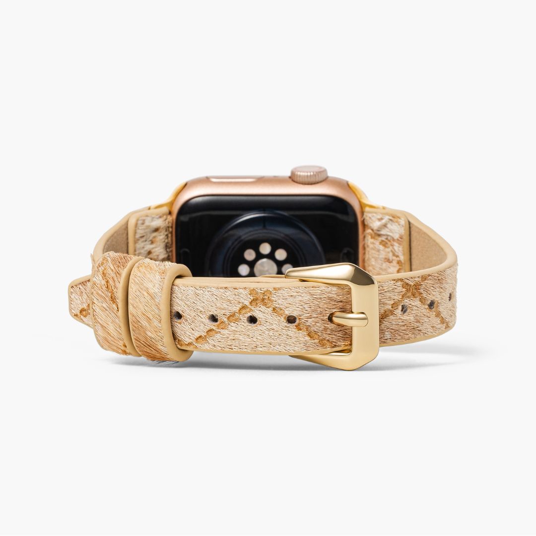 Lederarmband Apple Watch in Treibholzfarben