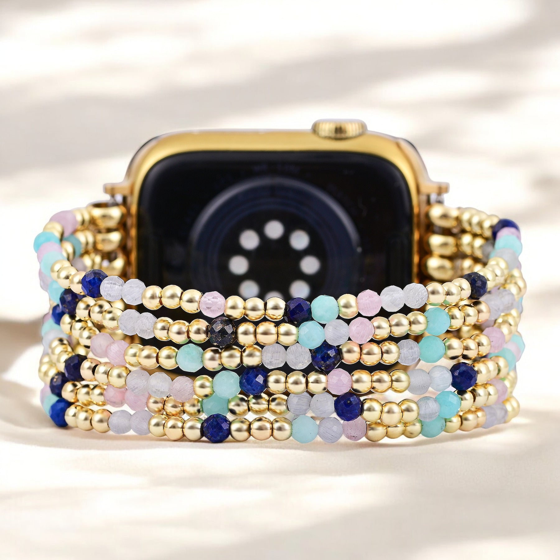 Juwel Lapis Amazonit Stretch Apple Watch Armband