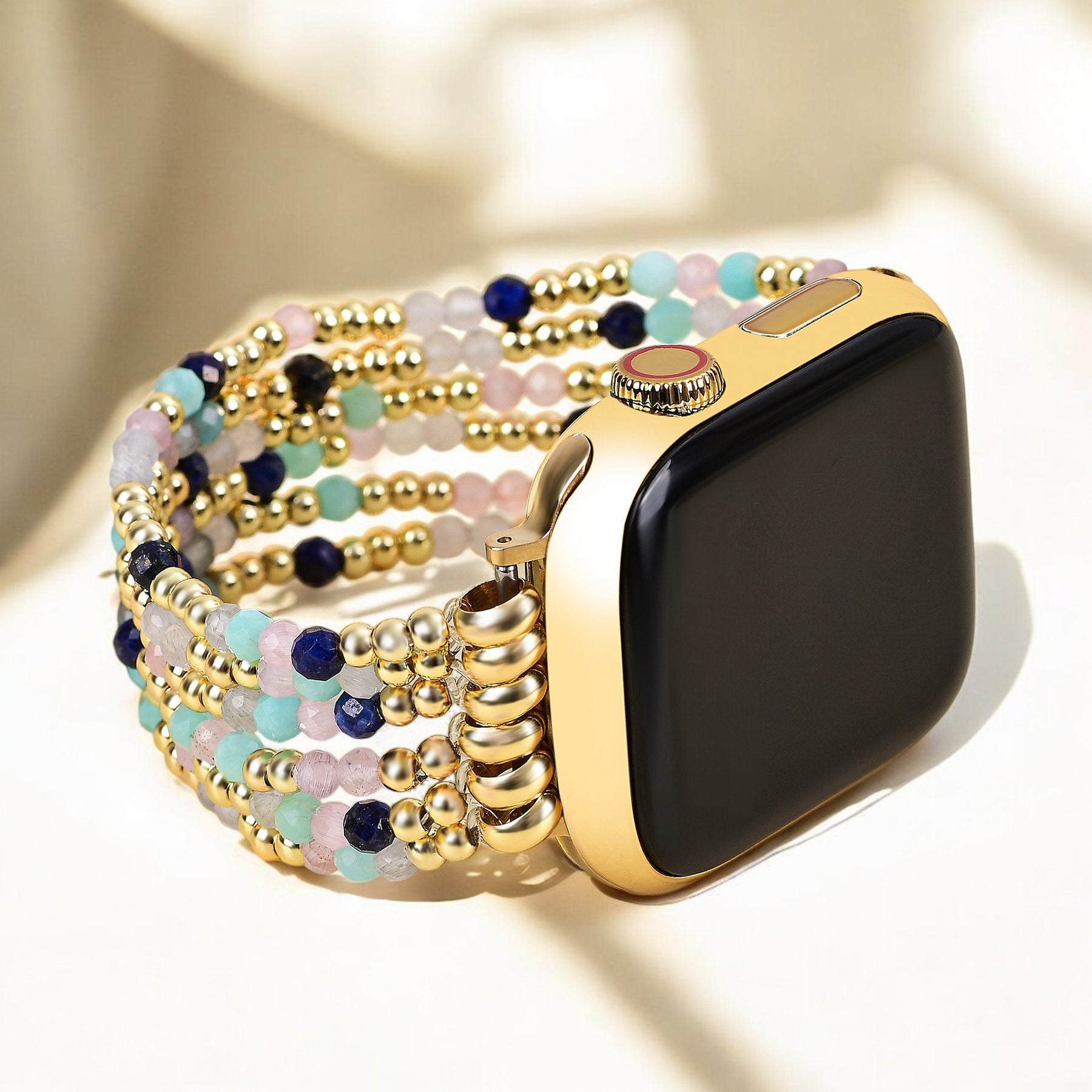 Juwel Lapis Amazonit Stretch Apple Watch Armband