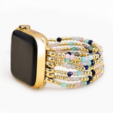 Bracelet extensible en lapis-lazuli et amazonite pour Apple Watch