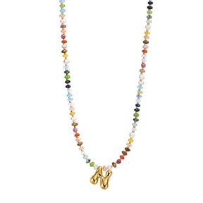 Collier Lettre Bulles Multicolore