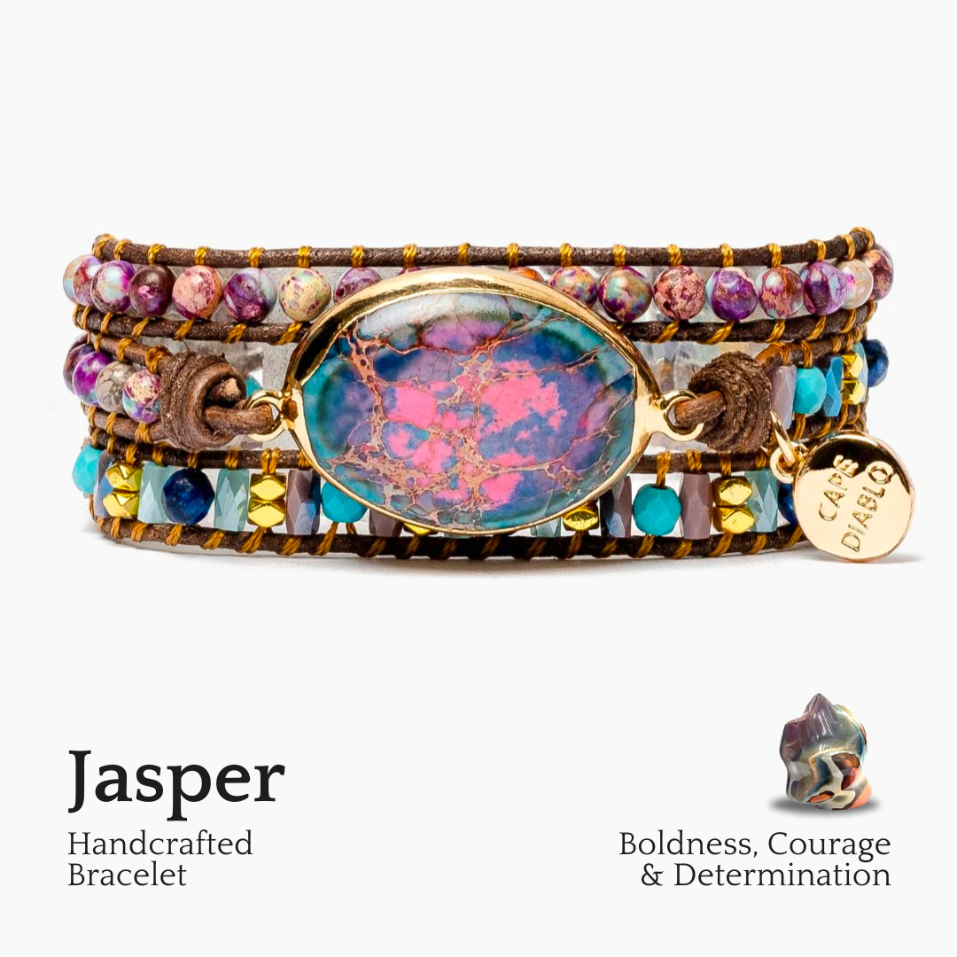 Bracelet Wrap Jaspe Empereur Intense