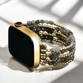 Bracelet extensible magique en labradorite pour Apple Watch