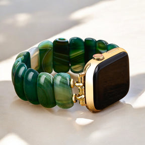 Emerald Grove Achat Stretch Apple Watch Armband