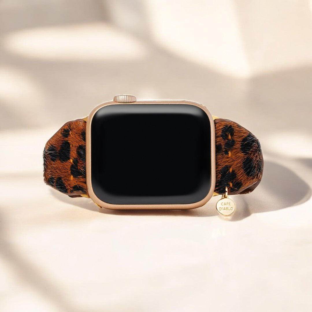 Panthera braunes Leder Apple Watch Armband