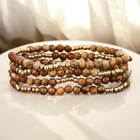 Ensemble de bracelets en jaspe Terre d'Or