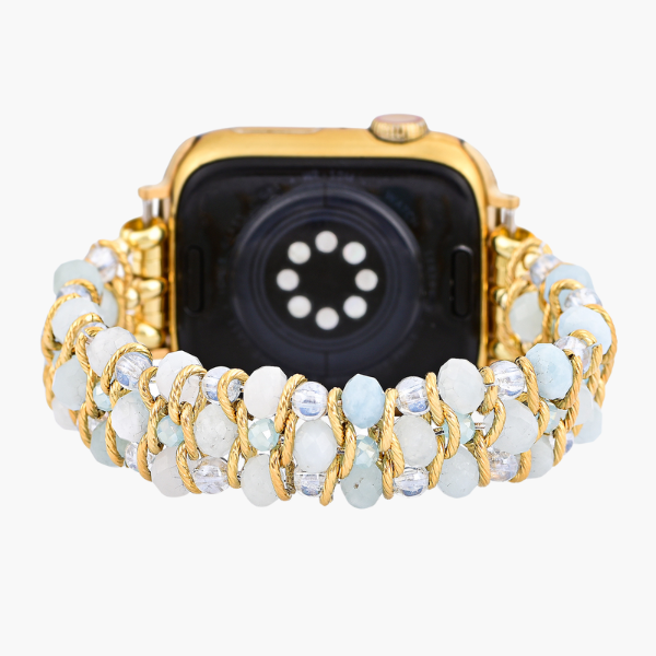 Bracelet tressé Apple Watch Aquamarine Glow