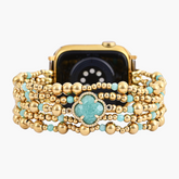 Bracelet extensible en amazonite apaisante pour Apple Watch