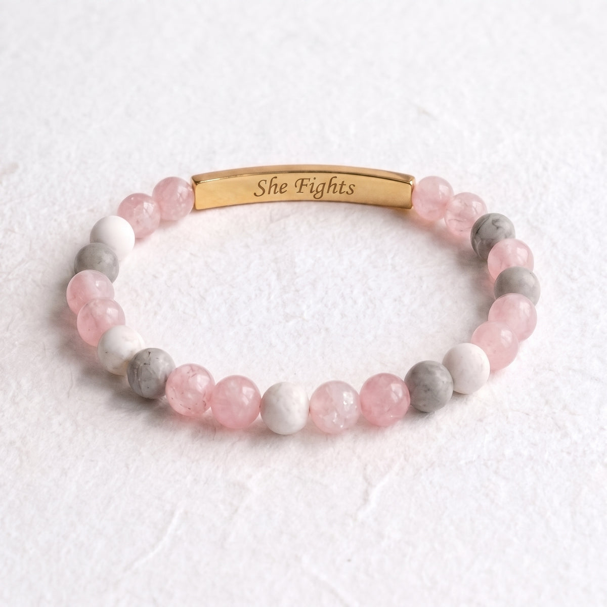 Bracelet du Mois de sensibilisation au cancer du sein – Elle se bat