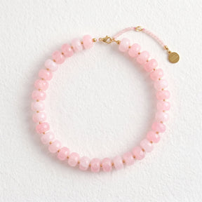Collier Chunky Blush Dream en quartz rose